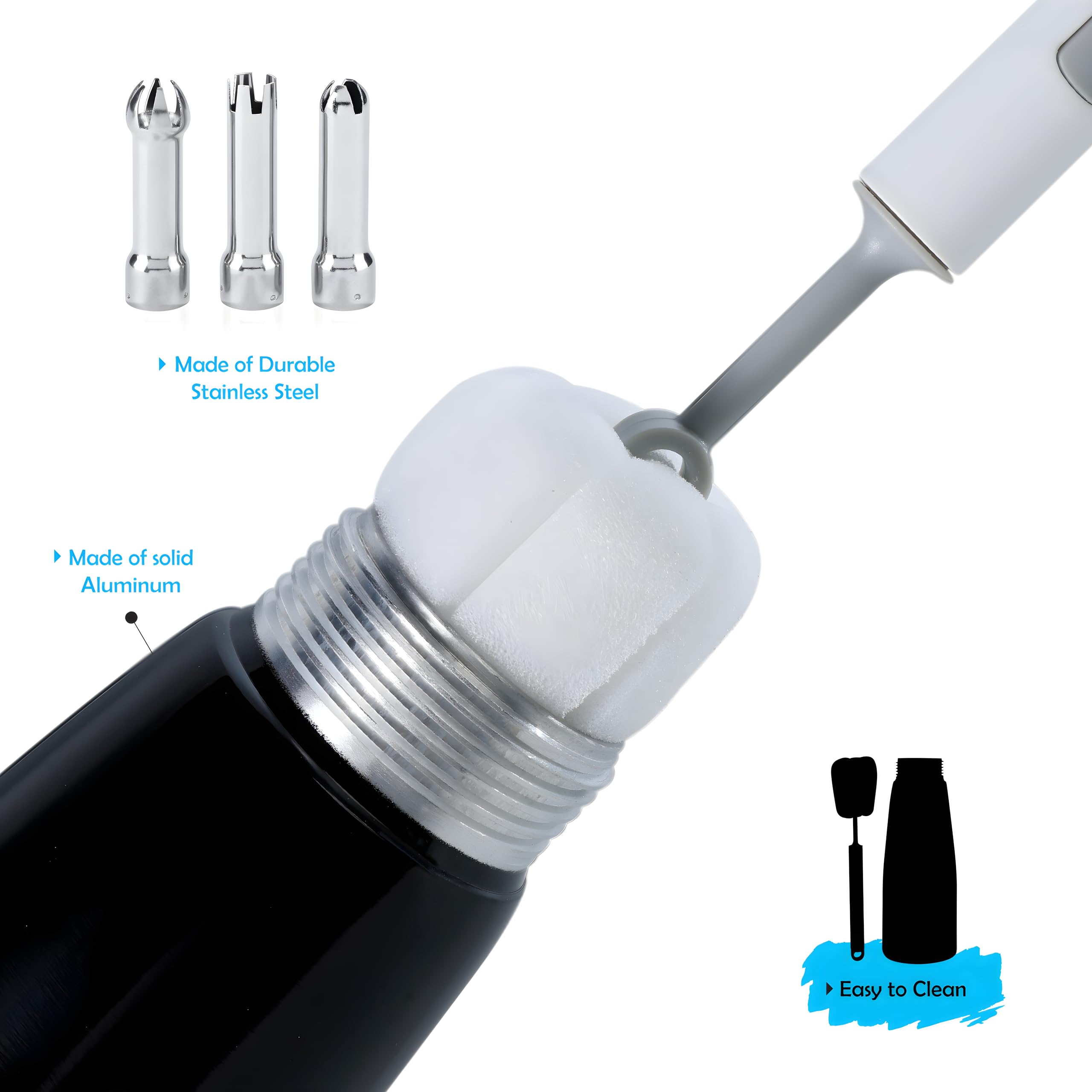 SWISSTON Whipped Cream Dispenser 500ml/1 Pint - Aluminum Cream Whipper & Whipping Siphon for Cold Foam, Coffee & Desserts
